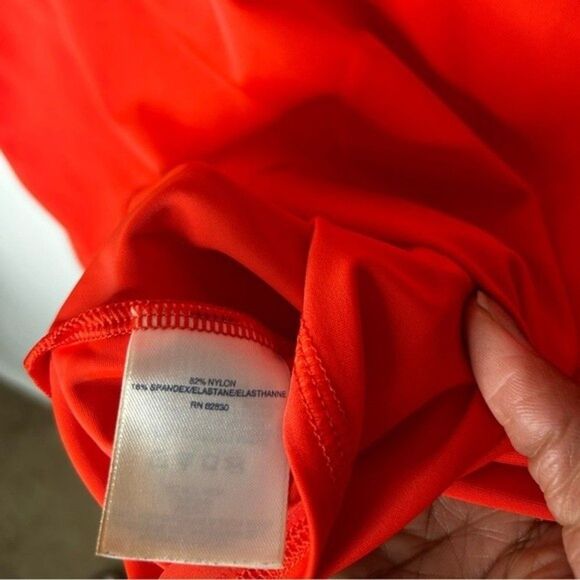 Lands’ End Short Sleeve Blue Red Rashguard Swim Shirt. Size L - Picture 6 of 13